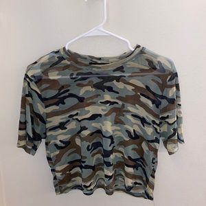 Green Camo see through top